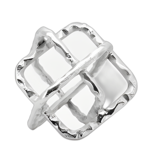 ORBES CUADRADOS DE METAL DE 8´´ , PLATA