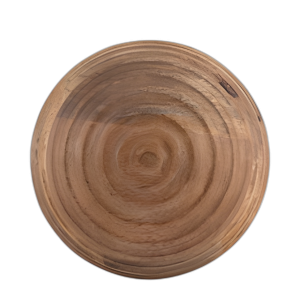 6´´ ORBE DE MADERA CON CRESTAS, NATURAL