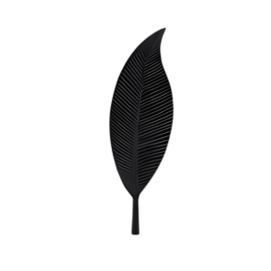 METAL DECO DE MESA DE HOJAS DE 19´´ , NEGRO