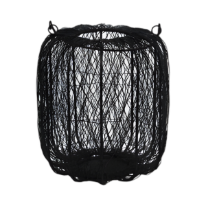 METAL, LINTERNA DE ALAMBRE DE 10´´ H, NEGRO