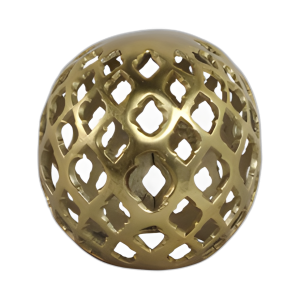 METAL, ORBE CORTADO DE 8´´ , ORO