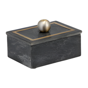 MÁRMOL, CAJA RECTANGULAR 7X5 - PERILLA, NEGRO