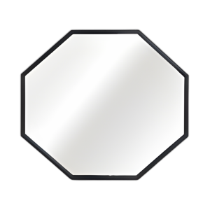 METAL, ESPEJO OCTOGONAL 32X28, NEGRO/GLD WB