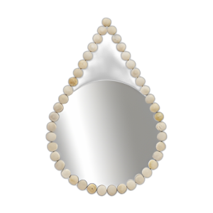 MADERA, ESPEJO DE CUENTAS DE 36´´ , WB WHITE