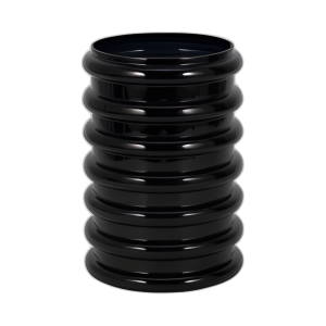 VIDRIO DE 9´´ H, JARRÓN DE VIEIRAS, NEGRO