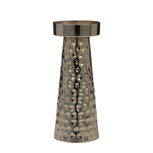 METAL, CANDELABRO DE MARTILLO DE 10´´ H, ORO