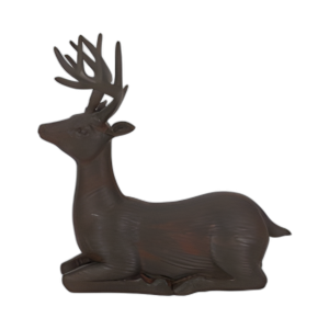 RESINA, 11´´ H LAYING REINDEER DECO, BROWN
