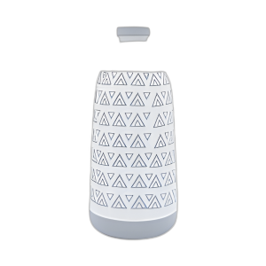 CER, JARRÓN DE 14´´ H AZTECA, GRIS