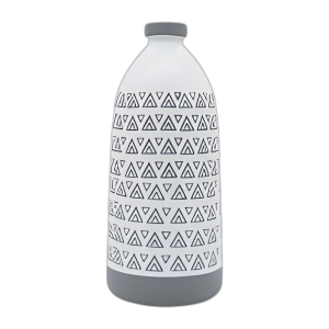 CER, JARRÓN DE 18´´ H AZTECA, GRIS