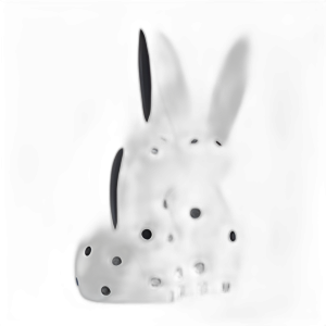 PORCELANA, 7´´ H BESANDO CONEJITOS, BLANCO