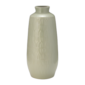 CER, JARRÓN TALLADO DE 15´´ H, PEPINO