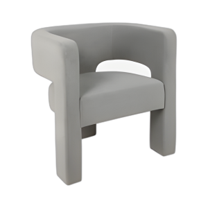 SILLA DE ESPALDA REDONDA, GRIS