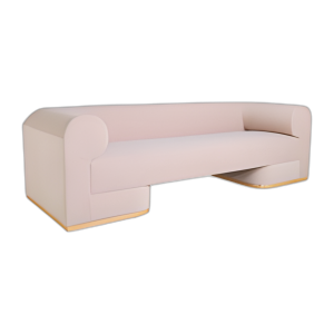 SOFÁ MODERNO - BASE DE MADERA DE ROBLE, RUBOR