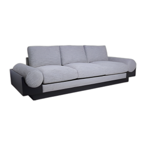 SOFÁ DE CALIFICACIONES DE 3 AÑOS - BASE DE MADERA NEGRA - TAN/BLK