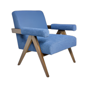 MADERA - SILLA DE ACENTO ESCANDINAVO - AZUL MARINO