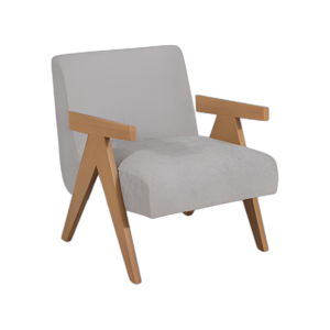 MADERA - SILLA DE ACENTO ESCANDINAVO, GRIS