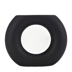 CER, 5´´ JARRÓN DE DONAS, NEGRO