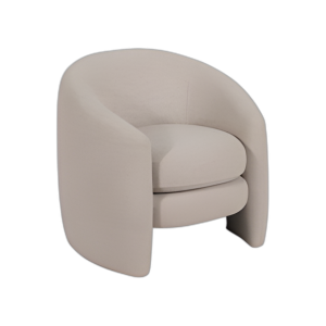 SILLA DE BRAZO DE BARRIL, BEIGE