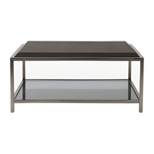 MESA DE CAFÉ DE MADERA/ACERO INOXIDABLE, MARRÓN