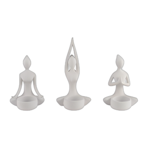 S/3, 7´´ H RESIN YOGA WOMEN TALLE TALLER, WT