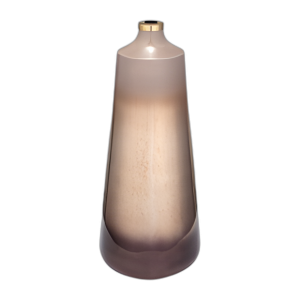 GLASS, JARRÓN DE 21´´ H CON ANILLO, CHAMPÁN