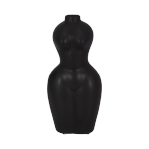 DOL, JARRÓN DE TORSO DE 12´´ H, NEGRO