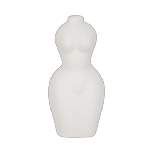 DOL, JARRÓN DE TORSO DE 12´´ H, BLANCO