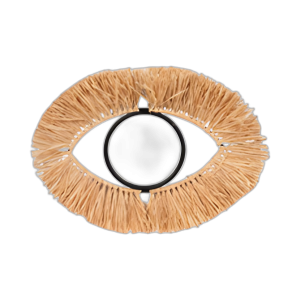 METAL, 24´´ DECO DE PARED OCULAR REFLEJADO, MARRÓN