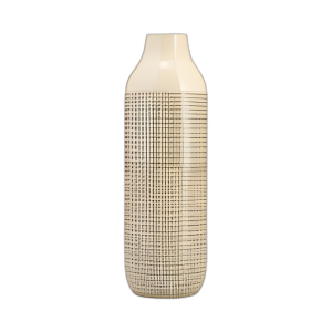 CER, JARRÓN DE 3 TONOS DE 16´´ H, VERDE OLIVA