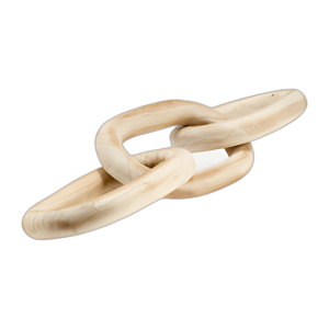 28´´ 3 ENLACES DE MADERA, NATURAL