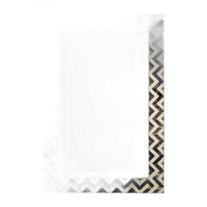 RESINA 24X36 CHEVRON RECT MIRROR GRAY/WHT