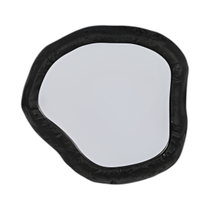 ALUMBRE, 14´´ , ESPEJO DELINEADO CON MARTILLO, NEGRO MATE