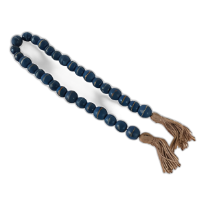 MADERA, GUIRNALDA DE CUENTAS DE 33´´ L, 1´´, AZUL