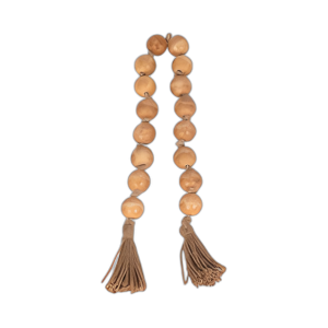 MADERA, 32X1.25 GARLAND DE CUENTAS, NATURAL