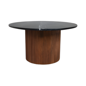 WD/MRBL, MESA DE CAFÉ REEDED 34´´ D, BRWN/BLK/KD2BOXES