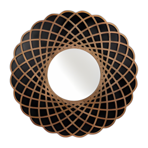 MADERA, ESPEJO DE CALEIDOSCOPIO DE 48´´ , NEGRO