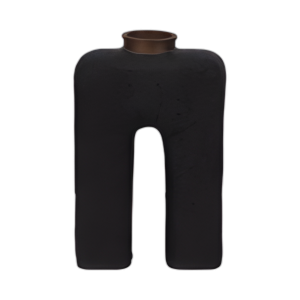 ECOMIX, JARRÓN ABSTRACTO DE 15´´ H, NEGRO