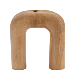 MADERA, JARRÓN DE CABALLOSASHOE DE 10´´ H, MARRÓN