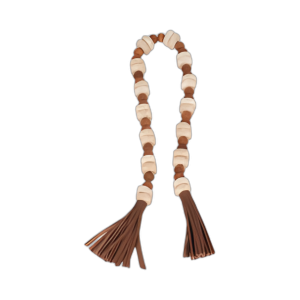 MADERA, 26X.75 TRAVERTINE BEADS FAUX LEATHER, MULTI