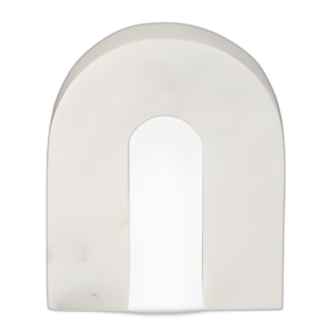 MÁRMOL, 6´´ H HORSESHOE TABLETOP DECO, WHITE