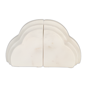 MÁRMOL, S/2 6´´ H RAINBOW BOOKENDS, WHITE