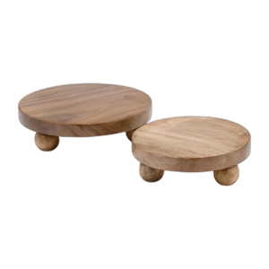 MADERA, S/2 8/10´´ D RISERS REDONDOS, NATURAL