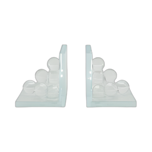 VIDRIO, S/2 6´´ ORB BOOKENDS, CLEAR