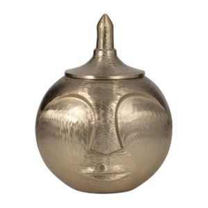 METAL, FRASCO FACIAL DE 13´´ CON TAPA, CHAMPÁN