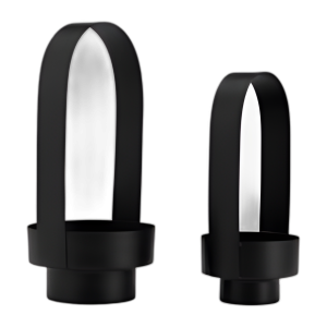 S/2 14/16´´ , LINTERNA DE METAL, NEGRO