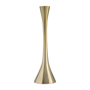 METAL DE 12´´ , CANDELABRO CÓNICO, LATÓN
