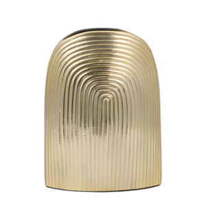 METAL, JARRÓN DE ARCO DE 11´´ , CHAMPÁN