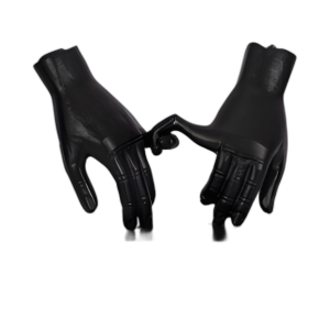 METAL, 9´´ H, ESCULTURA DE MANOS ENTRELAZADAS, NEGRO