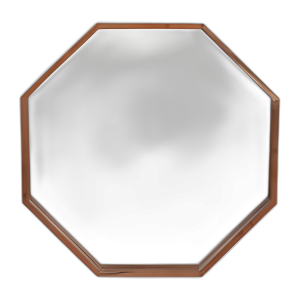 MADERA, 30X30, ESPEJO EN FORMA DE OCTÁGONO, CEREZA