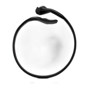 METAL, ANILLO MANUAL DE 15´´ EN LA ESCULTURA BASE, NEGRO/BLANCO